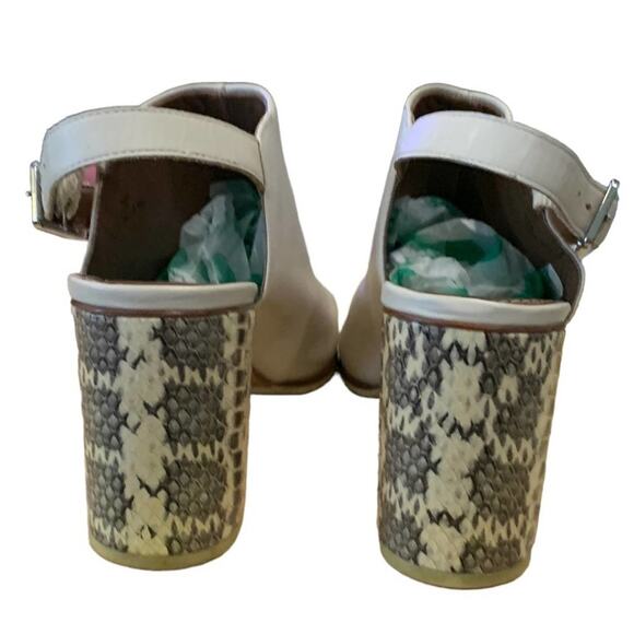 Donald pliner block chunky heel shoes. Peep toe sling back size 8.5 - Picture 3 of 6